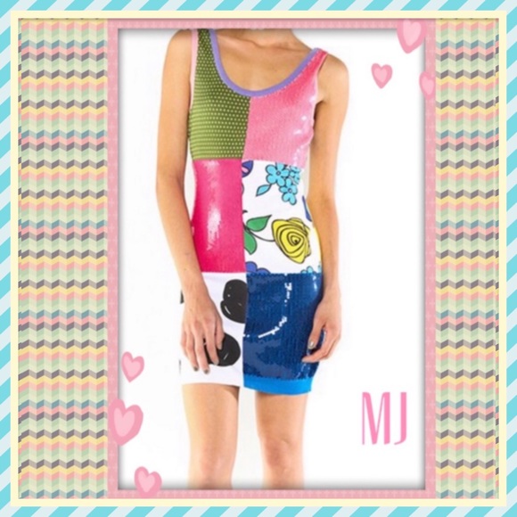 🎉🎉HP🎉🎀New Jeremy Scott Sequins Dress🎀 - Picture 1 of 4